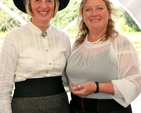 Liz Rountree and Audrey Dalton in the tea tent at Enniskerry Victorian Field Day. 
