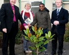 A tree was planted in the courtyard of St Maelruain’s Church of Ireland School in Tallaght to mark the 30th birthday of the school. One of the pupils who was also celebrating his birthday helped plant the tree. He is pictured with Archbishop Michael Jackson, principal Berna Daly and chairman of the board, David Hutchinson Edgar. 