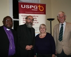 Bishop of Harare, the Right Reverend Chad Gandiya, is pictured with the Revd Canon Patrick Comerford, Linda Chambers de Bruijn of USPG Ireland and the Revd Leslie Crampton at the Church of Ireland Theological Institute.
