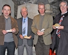 Henry Alexander, Victor Black, Eric Conroy and Geoffrey McMaster in the Crypt of Christ Church Cathedral on the cathedral’s Foundation Day. 