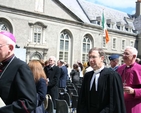 Pictured (right) at the National Day of Commemoration in honour of all Irish who have died in past wars or on service with the United Nations is the Archbishop of Dublin, the Most Revd Dr John Neill. Also present are the Revd Dr John Stephens, Dublin District Superintendent of the Methodist Church and the Most Revd Eamonn Walsh, Roman Catholic Auxillary Bishop of Dublin.