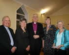 Pictured at the reception after the Mothers' Union Festival Service were the Revd Paul Houston, Rector of Castleknock and Mulhuddart with Clonsilla; Ruth Mercer, All Ireland Mothers' Union President; the Most Revd Dr John Neill, Archbishop of Dublin; Joy Gordon, Mothers' Union Diocesan President of Dublin & Glendalough; and June Empey, Mothers' Union Co-ordinator, Faith & Policy Unit.