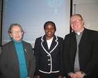 Pictured after a lecture in Dublin Institute of Technology are Rosette Muzigo-Morrison, a UN Lawyer currently working with the special UN court for Sierra Leone (centre), the Hon Justice Catherine McGuinness, former Judge of the Supreme Court (left) and the Revd Neal Phair, Chaplain to the Dublin Institute of Technology. Ms Muzigo-Morrison lectured on victims and International Justice in an event organised by the DIT Chaplaincy Team.