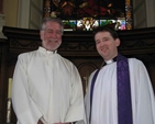 The Revd Colin Coward of Changing Attitude pictured with the Revd Darren McCallig Chaplain of Trinity College Dublin