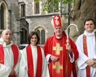 Pictured with the Archbishop of Dublin, the Most Revd Dr John Neill at their ordinations are (left to right) the Revd Robert Lawson, the Revd Anne-Marie O'Farrell and the Revd Stephen Farrell.