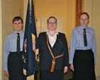 Members Amanda Gordon, Rita Harrold and Hazel Griffin pictured at the Palm Sunday service of thanksgiving for the centenary of the 6th RI Company of the Girls’ Brigade at Holy Trinity Church in Rathmines.

