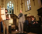 A scene from Oscar Wilde's Novel, a Picture of Dorian Gray at A Wilde Night Out at St Ann's by the St Ann's Dramatic Society. Pictured left to right are Elder Roche (Basil Hallward), Fergus McCarthy (Dorian Gray) and Alex Runchman (Lord Henry Wotton).