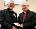 St Werburgh’s Church, Dublin, received a highly commended award in the social media category of the Church of Ireland Communications Competition, the results of which were announced at General Synod in Armagh. Pictured is Archdeacon David Pierpoint accepting his award from the Archbishop of Armagh, the Most Revd Dr Richard Clarke. 