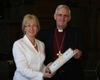 Pictured is the Minister for Tourism, Culture and Sport, Mary Hanafin TD with the Archbishop of Dublin, the Most Revd Dr John Neill in St Werburgh's Church, Dublin for the launch of the availability of 2 million genealogy records online. The records are drawn from Church of Ireland and Roman Catholic records in Kerry, Cork Dublin and Carlow.
