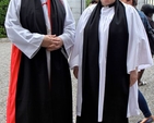 Archbishop Michael Jackson and the Revd Olive Donohoe outside St Michael’s Church, Athy, following the West Glendalough Children’s Choral Festival. 