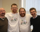 Pictured before they got their beards shaved for charity (Bishops Appeal) are ordinands in the Church of Ireland Theological Institute (left to right) Jon Scarffe, Jonathan Campbell-Smyth, Martin O'Kelly and Alistair Morrison (after shave is next photo).