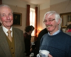 Pictured are Bill Russell and Derek Scott at the retirement party for Tess Breach, who retires after 19 years service in St Mary's Home, Pembroke Park.