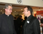 The Dean of Christ Church Cathedral, the Very Revd Dermot Dunne (left) and the Revd Canon Peter Campion (Kings Hospital School) chatting during a break in the Dublin and Glendalough Diocesan Synods in Christ Church, Taney.