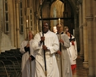 Procession at the Easter Sunday Festal Eucharist in Christ Church Cathedral, Dublin.