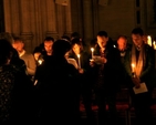 Members of the congregation at the candlelit Advent Procession in Christ Church Cathedral on Sunday December 2. 