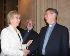 Minister Mary Hanafin is pictured with Canon Fred Appelbe at the Rediscover Christ Church Book Launch.