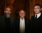 Simon Street (centre), descendent of George Edmund Street, who was the architect for the restoration of Christ Church Cathedral in the late 19th Century visited the Cathedral recently. He is pictured with current members of the Cathedral Chapter, the Revd Canon Patrick Comerford (left) and the Revd Canon Mark Gardiner, Canon-Pastor of the Cathedral.