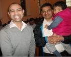 Lalji, Matthew and Feba pictured following the Inaugural Eucharist Service of the Church of South India Malayalam in St. Catherine’s Church, St Patrick's Cathedral Group of Parishes.