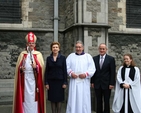 Pictured is HE the President of Ireland, Mary McAleese and Dr Martin McAleese arriving for the consecration of the Rt Revd Trevor Williams as Bishop of Limerick and Killaloe. Also present is the Archbishop of Dublin, the Most Revd Dr John Neill (left) who officiated and the Revd Elaine Dunne (right), who acted at the President's Chaplain for the service.