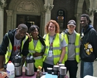 Urban Soul Volunteers at the free coffee shop they opened outside St George and St Thomas' Church in Dublin city centre.
