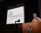 Pictured is the Revd Paul Hoey speaking at the Church 21 Conference in St Patrick's College, Drumcondra. The conference brought together people from 25 parishes throughout Ireland on the theme of parish development.