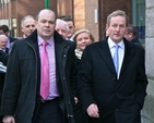 An Taoiseach-elect, Enda Kenny, and members of his cabinet arriving at St Ann’s Church, Dawson Street, for the service to mark the assembly of the 31st Dáil. 