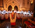 Judith Gannon, acting director of music, conducting the choir of Christ Church cathedral at the Advent Carol Service in late November 2011.
