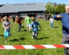 Participants in the egg and spoon race at the Glendalough Family Fun Day which took place in East Glendalough School, Wicklow, on May 19. 