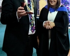 President of the INTO Brendan O’Sullivan presents Elaine Carter with the Vere Foster Medal at the graduation ceremony of the B.Ed graduates of 2013 in the chapel of the Church of Ireland College of Education. Elaine is from County Laois and teaches in St Patrick’s National School in Greystones. 
