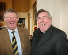 Pictured at a lunch in Dún Laoghaire for retired clergy, their spouses and widows are the former Archdeacon of Dublin, the Venerable Gordon Linney and the former Archbishop of Dublin, the Rt Revd Walton Empey.