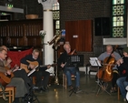 Musicians pictured at the Irish Veteran Cyclists Association Annual Ecumenical Service in the Church of St George and St Thomas, Cathal Brugha Street, Dublin.