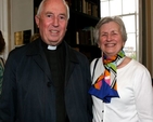 Dean of St Patrick’s Cathedral, the Very Revd Victor Stacey and June Empey at the opening of the new exhibition at Marsh’s Library, ‘The Marvels of Science – Books that Changed the World’.