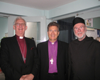 Pictured during the visit of the Chairman of the Council of the (Lutheran) Evangelical Church in Germany (EKD), Bishop Dr Wolfgang Huber to Dublin are the Archbishop of Dublin, the Most Revd Dr John Neill, Dr Huber and Fr Godfrey O'Donnell of the Romanian Orthodox Church and Chairman of the Dublin Council of Churches. Dr Huber was delivering a lecture in Centenary Methodist Church in Dublin.
