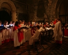 The Christ Church Cathedral Choir and the Christ Church Cathedral Girls Choir under the direction of Tristan Russcher at the Advent Procession in the Cathedral on Advent Sunday.