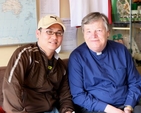 Reyes Christian from the Philippians and the Honorary Chaplain of Dublin Port, Revd William Black, at the Mission to Seafarers in Dublin Port. 