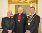 The Bishop of London, the Rt Revd Richard Chartres, is on a two day visit to Dublin and Glendalough. Yesterday, Wednesday February 26, he met the Lord Mayor of Dublin, Óisín Quinn, in the Mansion House accompanied by the Vicar of St Ann’s, Dawson Street, the Revd David Gillespie. 