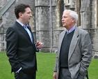 The Revd Darren McCallig, Dean of Residence at Trinity College Dublin, and Bishop William Willimon, author and Bishop of the North Alabama Conference of the United Methodist Church, pictured at Christ Church Cathedral in Dublin during the Quiet Day organised by the cathedral and TCD Church of Ireland Chaplaincy. 