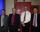Pictured at the Iona Institute Conference 'In defence of freedom of conscience and religion' were Professor Roger Trigg;  Rt Revd Ken Good, Bishop of Derry and Raphoe; Neil Addison; and David Quinn, founder of the Institute. 