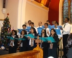 The Choir at the Christmas Carol Service of the Church of South India (Malayalam) at St Catherine’s in early December.