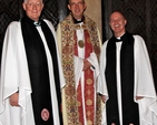 Canon Treasurer Robert Deane, Dean Dermot Dunne and Canon David Gillespie are pictured following their service of installation at Christ Church Cathedral, Dublin. 