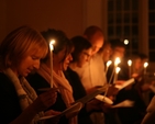 Worshipers at the Candlelit Carol Service in Christ Church, Taney.