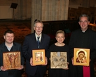 Pictured left to right at the launch of Icons in Transformation, an exhibition of the work of Ludmila Pawlowska and traditional Russian Icons are (left to right) Aonghus Dwane (Christ Church Cathedral Cultural Committee), Des Campbell (Christ Church Cathedral), Ludmila Pawlowska, artist and the Dean of Christ Church Cathedral, the Very Revd Dermot Dunne. The exhibition will be open to the public from 11 June to 19 July.