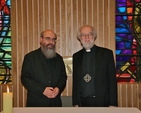 Canon Patrick Comerford and the Most Revd Rowan Williams, Archbishop of Canterbury, pictured at the 18th Primates’ Meeting of the Anglican Communion, Emmaus Retreat and Conference Centre, Swords, Co Dublin. 