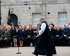 Archbishop Michael Jackson leads the Christian Prayer at the National Day of Commemoration Ceremony in Collins Barracks. 