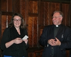 Suzanne Forbes, postgraduate student at UCD, is pictured with Adrian Empey, Honorary Secretary, after receiving an award for her essay 'Publick and Solemn Acknowledgments: Occasional Days of Prayer, Fasting and Thanksgiving in Ireland, 1689-1702' at the Church of Ireland Historical Society Meeting in Christ Church Cathedral. 