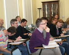 Students pictured at a lecture at the Church of Ireland Theological Institute. 