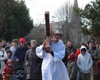 Tim Weldon, a parishioner of St Patrick’s Church, Powerscourt (Enniskerry) playing the role of Jesus at the Ecumenical Procession of the Cross on Good Friday through Enniskerry, Co Wicklow from the Roman Catholic to the Church of Ireland Churches