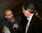 Pictured at the opening of Icons in Transformation, an exhibition of Icons and the Icon inspired artwork of Ludmila Pawlowska in Christ Church Cathedral are the Revd Canon Patrick Comerford (left) and author and novelist, Sebastian Barry who officially opened the exhibition. The exhibition will continue in Christ Church until 19 July.