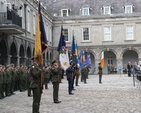 The Defense Forces Colours at the National Day of Commemoration in the Royal Hospital Kilmainham.