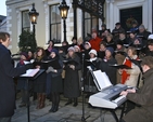 Members of Cantairí Avondale pictured at the Ecumenical Carol Singing in front of the Mansion House, Dawson Street, Dublin. 